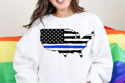 Police Flag svg, Thin Blue Line SVG, USA flag, american flag svg, american flag png , American flag svg, Back the blue svg, police wife svg SVG DesignDestine 