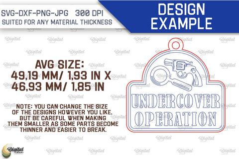 Police Keychain Laser Cut. Police Keychain Design SVG SVG Evgenyia Guschina 