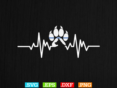 Police Officer Heartbeat Thin Blue Line Shirt, Police Svg, Back the Blue Svg, Thin Blue Line Svg, Police Officer Svg, Police Wife Svg SVG Creativeart88 