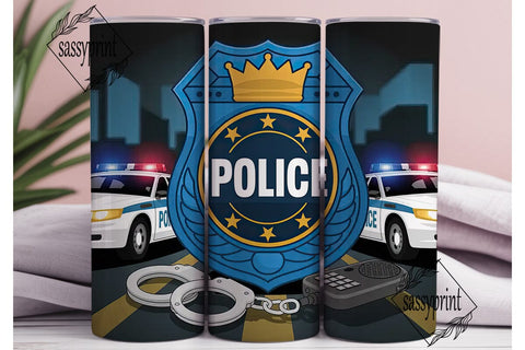 Police Tumbler Wrap Design Sublimation sassyprint 