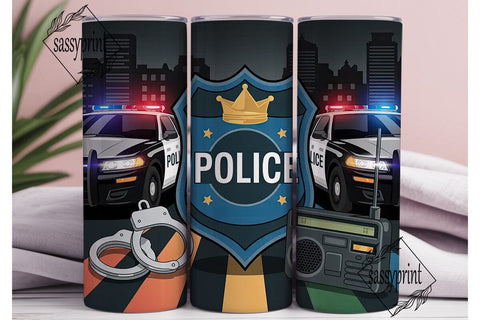 Police Tumbler Wrap Design Sublimation sassyprint 