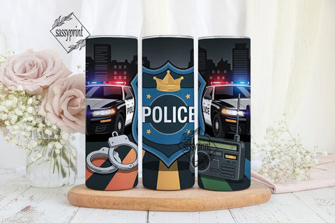 Police Tumbler Wrap Design Sublimation sassyprint 