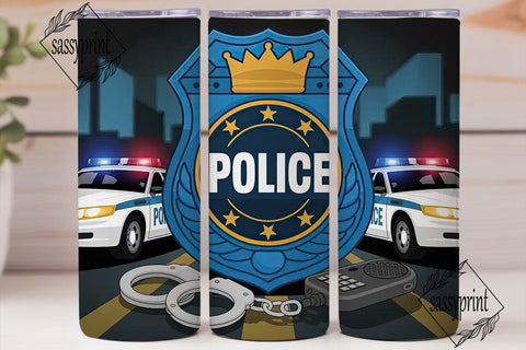 Police Tumbler Wrap Design Sublimation sassyprint 