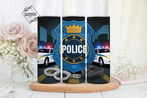 Police Tumbler Wrap Design Sublimation sassyprint 