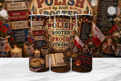 Polish Heritage Folk Art Tumbler Wrap Sublimation BijouBay 