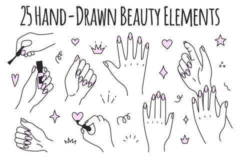 Polished Nails And Manicure Doodles PNG Clipart Sublimation Rin Green 