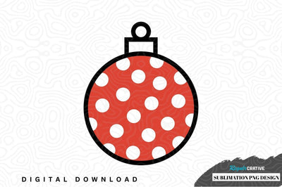 Polka dot christmas ornament design Sublimation Regulrcrative 