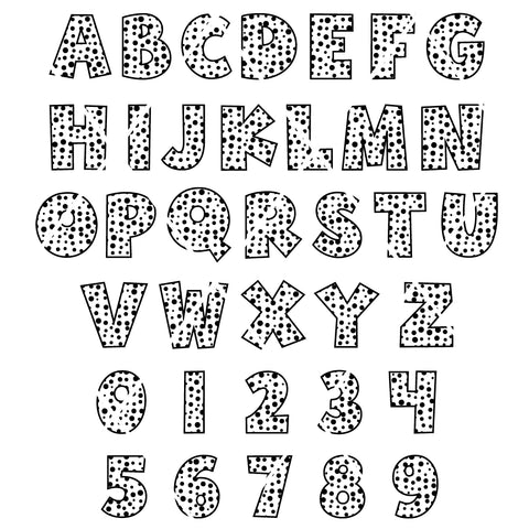 Polka Dot Font SVG Sassy Vector Girl 