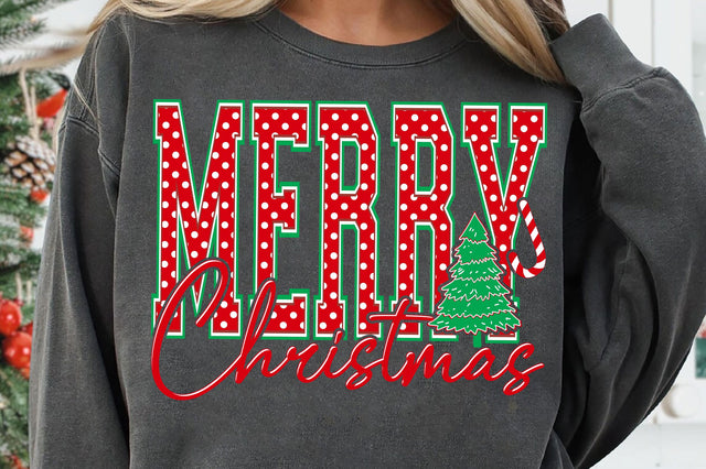 Polka Dot Merry Christmas SVG, Holiday SVG PNG SVG SVG Studio 