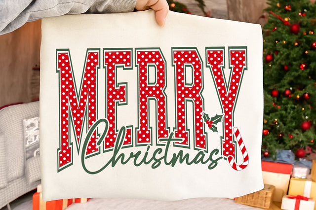 Polka Dot Merry Christmas SVG, Holiday Xmas SVG PNG SVG SVG Studio 