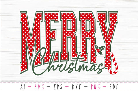 Polka Dot Merry Christmas SVG, Holiday Xmas SVG PNG SVG SVG Studio 