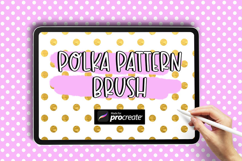 Polka Pattern Brush| Procreate Brush Sublimation Cute files 