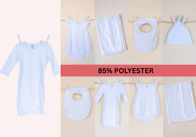 Polyester Baby Products | Gowns, Bibs, Hat, Blankets | Baby Blanks for Sublimation, Embroidery or Heat Transfer Physical ARB Blanks 