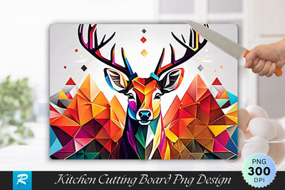 Polygon Deer Cutting Board Sublimation Regulrcrative 
