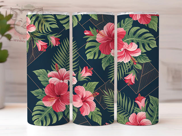 Polynesian Hawaiian Tribal Tumbler, Hawaiian Wrap, Seamless Design, 20Oz Tumbler, Sublimation Design, Island Vibes, Tribal Art Sublimation Lara' s Designs 