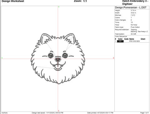 Pomeranian Embroidery File Embroidery/Applique DESIGNS Stitched Haus 