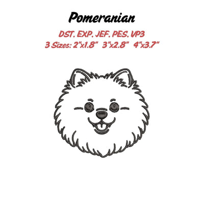 Pomeranian Embroidery File Embroidery/Applique DESIGNS Stitched Haus 