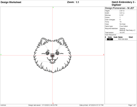 Pomeranian Embroidery File Embroidery/Applique DESIGNS Stitched Haus 