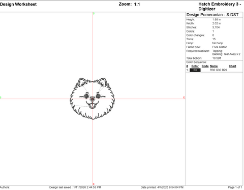 Pomeranian Embroidery File Embroidery/Applique DESIGNS Stitched Haus 