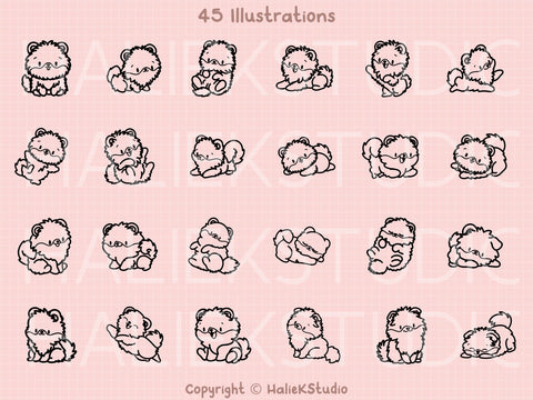 Pomeranians SVG Design Set SVG HalieKStudio 