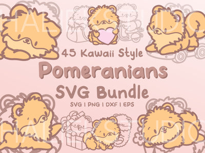 Pomeranians SVG Design Set SVG HalieKStudio 