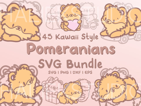 Pomeranians SVG Design Set SVG HalieKStudio 