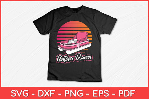 Pontoon Queen Pontoon Captain Boat Svg Design SVG artprintfile 