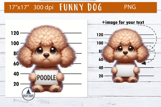 Poodle clipart dog | Funny dog png Sublimation Olga Boat Design 