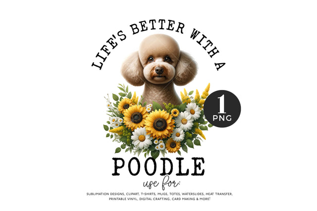 Poodle Dog Sublimation PNG Sublimation BijouBay 