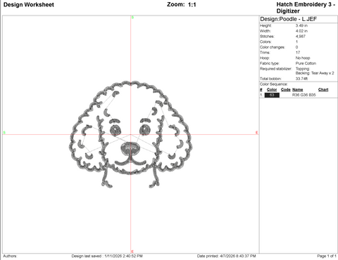 Poodle Embroidery File Embroidery/Applique DESIGNS Stitched Haus 