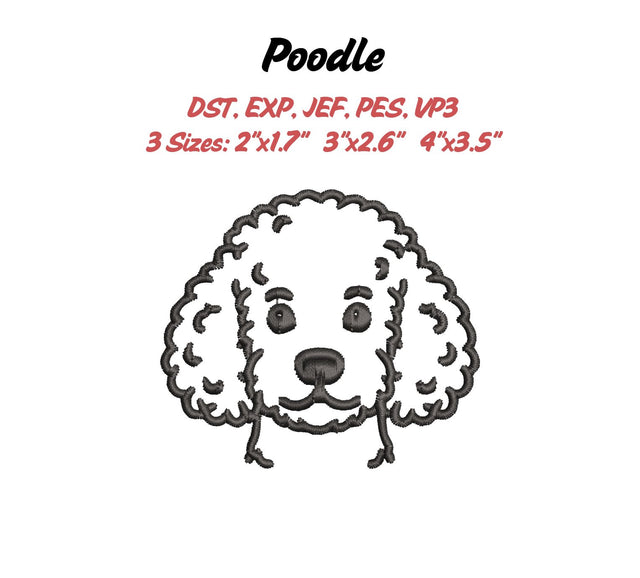 Poodle Embroidery File Embroidery/Applique DESIGNS Stitched Haus 