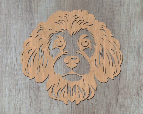 Poodle Laser SVG Cut File, Poodle Glowforge File, Poodle DXF, Poodle Wall Art SVG SVG HappyDesignStudio 