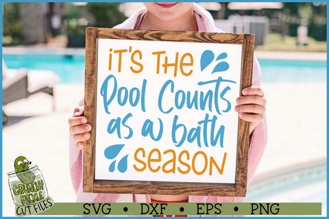 Pool Counts as a Bath SVG File SVG Crunchy Pickle 