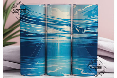 Pool Water 20oz Tumbler Wrap Sublimation sassyprint 