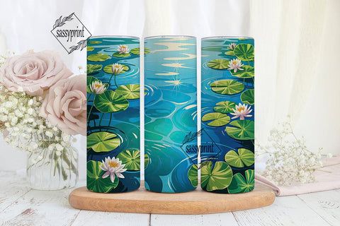 Pool Water 20oz Tumbler Wrap Sublimation sassyprint 