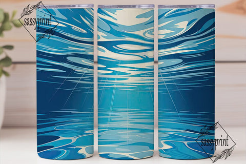 Pool Water 20oz Tumbler Wrap Sublimation sassyprint 
