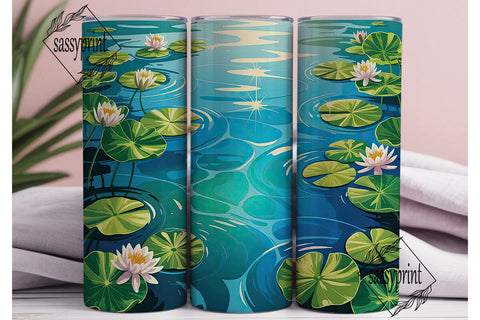 Pool Water 20oz Tumbler Wrap Sublimation sassyprint 