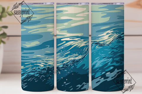 Pool Water 20oz Tumbler Wrap Sublimation sassyprint 