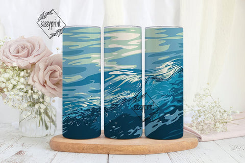 Pool Water 20oz Tumbler Wrap Sublimation sassyprint 