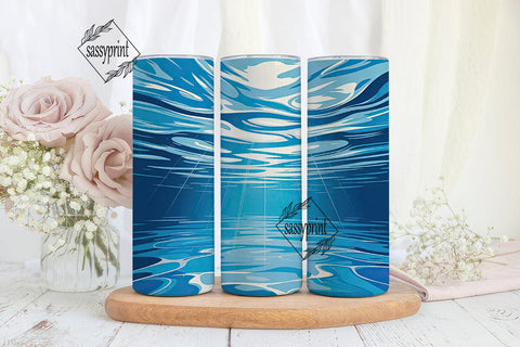 Pool Water 20oz Tumbler Wrap Sublimation sassyprint 