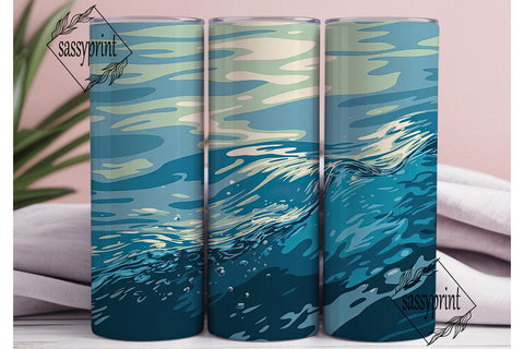 Pool Water 20oz Tumbler Wrap Sublimation sassyprint 