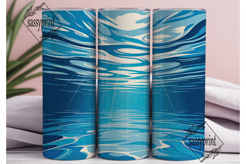 Pool Water 20oz Tumbler Wrap Sublimation sassyprint 