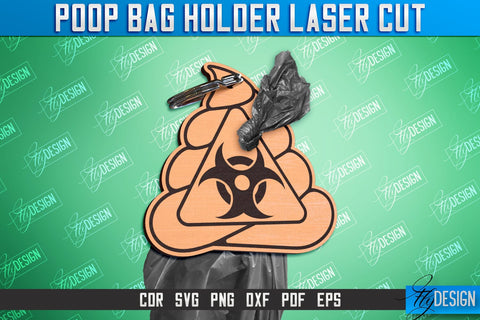 Poop Bag Holder Bundle | Dog Walking Accessories | Silhouette Dog | CNC File SVG Fly Design 