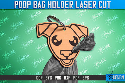 Poop Bag Holder Bundle | Dog Walking Accessories | Silhouette Dog | CNC File SVG Fly Design 