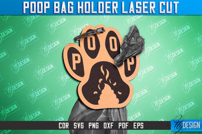 Poop Bag Holder | Dog Walking Accessories | Silhouette Dog | CNC File SVG Fly Design 