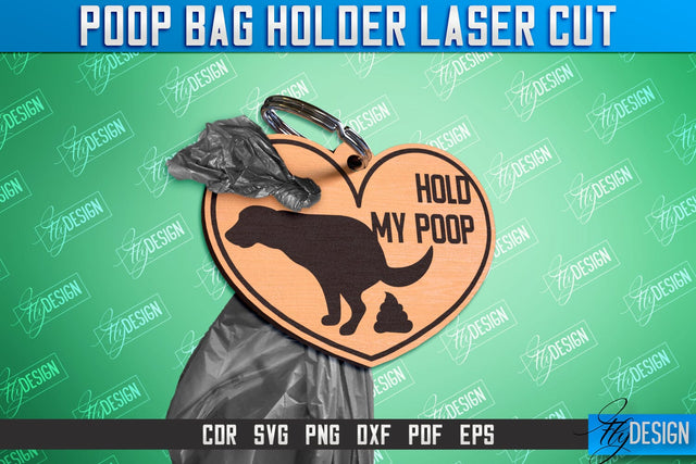 Poop Bag Holder | Dog Walking Accessories | Silhouette Dog | CNC File SVG Fly Design 