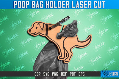Poop Bag Holder | Dog Walking Accessories | Silhouette Dog | CNC File SVG Fly Design 