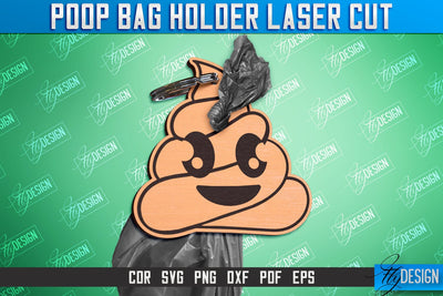 Poop Bag Holder | Dog Walking Accessories | Silhouette Dog | CNC File SVG Fly Design 