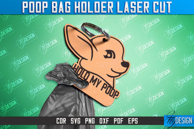 Poop Bag Holder | Dog Walking Accessories | Silhouette Dog | CNC File SVG Fly Design 