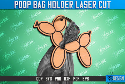 Poop Bag Holder | Dog Walking Accessories | Silhouette Dog | CNC File SVG Fly Design 